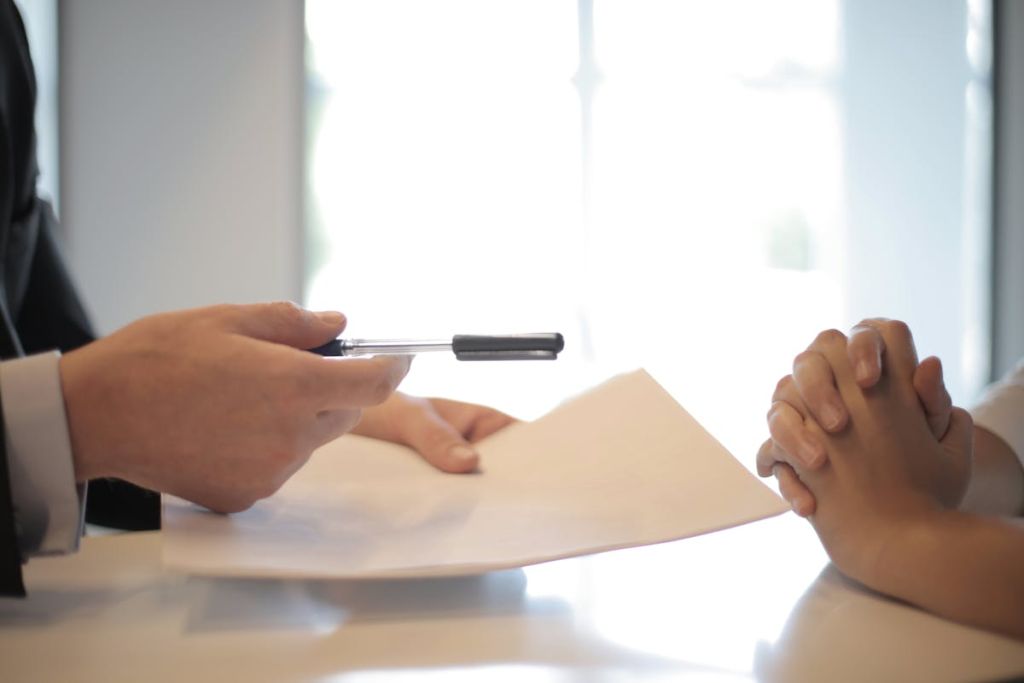 Business team collaborating in an office