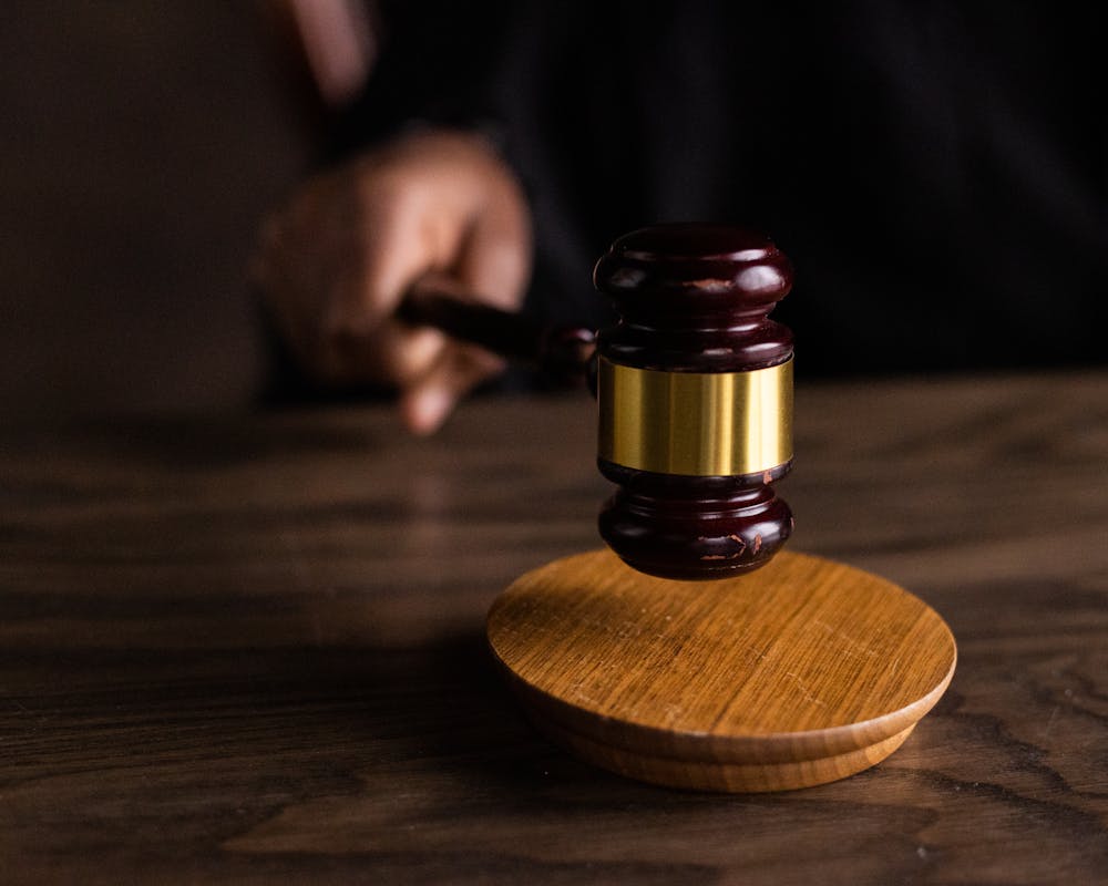 Scales of justice on a desk