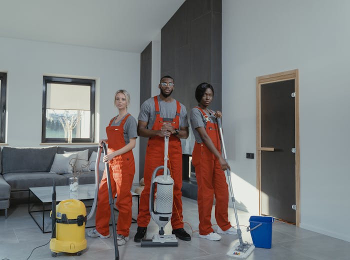 Landscaping crew