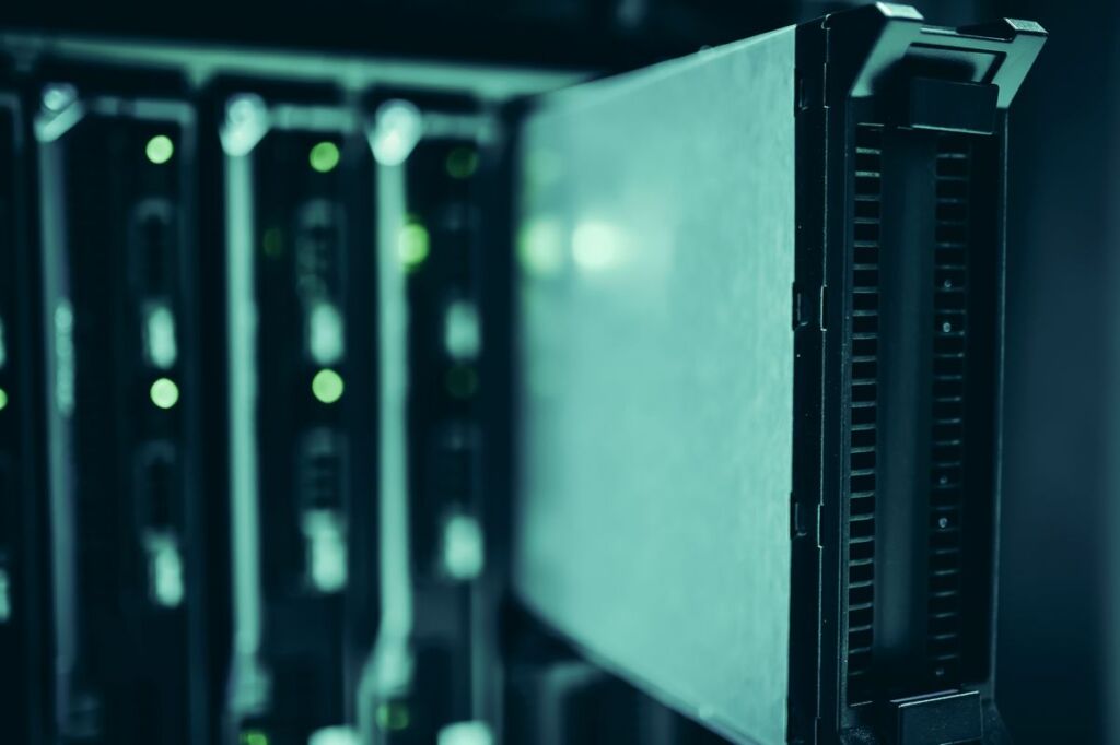 Data center server racks with active networking equipment